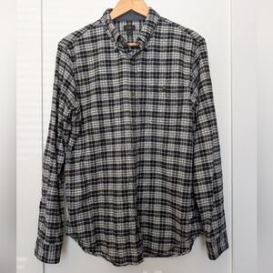J.Crew Wool/Cotton flannel shirt (Black, Grey)